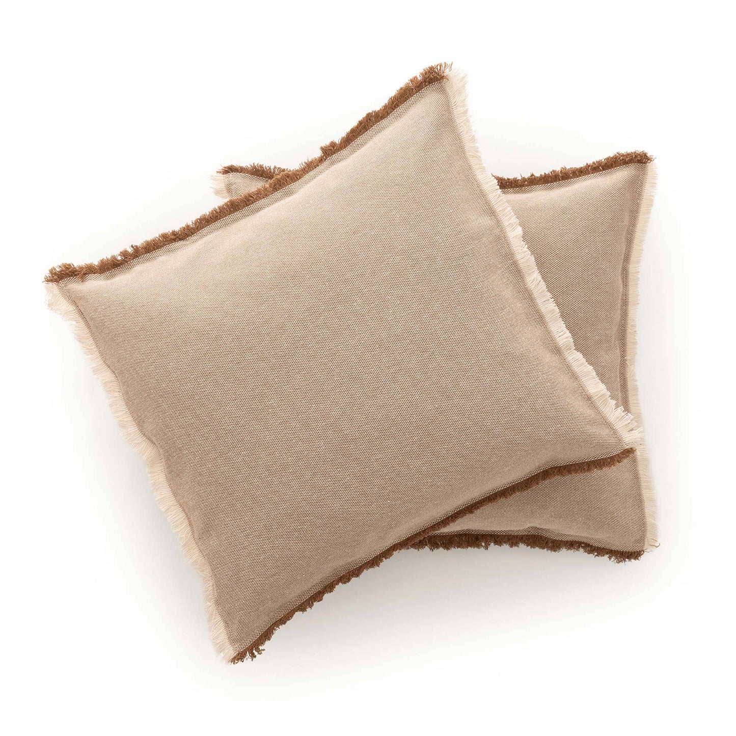 Conjunto 2 Capas de Almofada com Franjas 50x50 cm