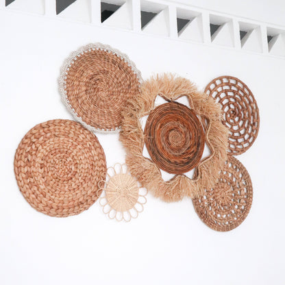 Conjunto Decorativo Coastal em Fibras Naturais