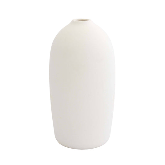 Jarra Decorativa Bio em Cerâmica Branca 19 cm