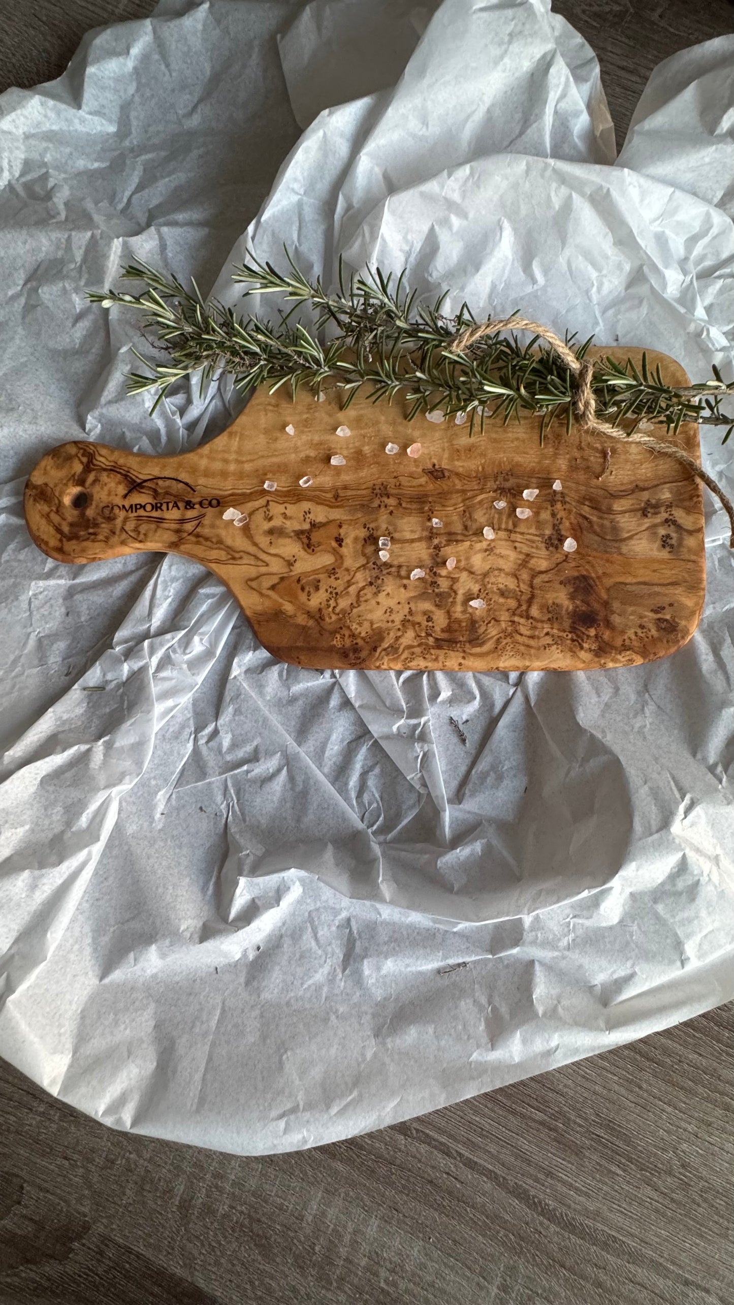 Tábua de Servir em Madeira de Oliveira Artesanal