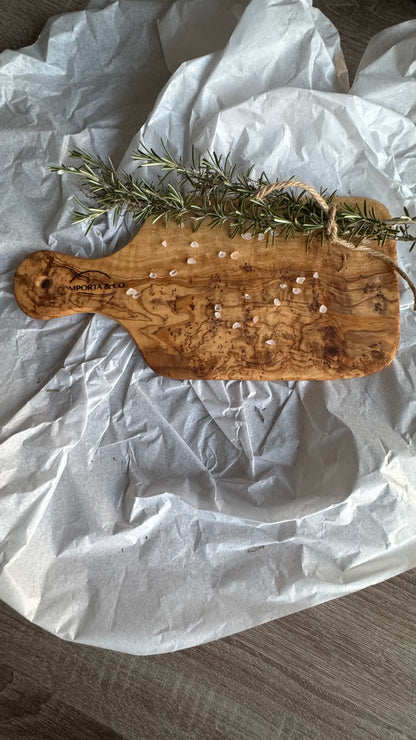 Tábua de Servir em Madeira de Oliveira Artesanal