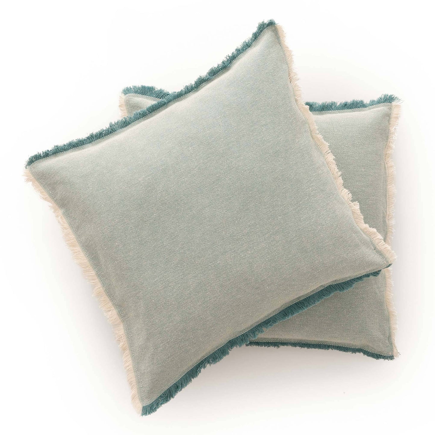 Conjunto 2 Capas de Almofada com Franjas 50x50 cm